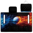 thumbnail image 5 of Pzuqiu Golf Cart Seat Covers, Compatible with Outdoor, Suitable for Club Car Pockets, Orange Blue Flame Golf, 5 of 9