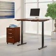 thumbnail image 2 of Bush Business Furniture 48"W Height Adjustable Standing Desk w/Storage Hansen Cherry M6S001HC, 2 of 9