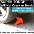 thumbnail image 3 of Heavy & Tough Cones - Won't Fly Away in Wind or Crack - Various Colors & Packs - Pro Training Cones - 6" Size (4 Pack, Orange), 3 of 7