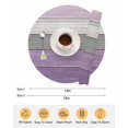 thumbnail image 6 of 15 Inch Round Placemats Set of 4, Purple Grey Wood Grain Non Slip Heat Insulation PP Table Mats, Ombre Rustic Retro Wooden Plank Washable Place Mats for Kitchen Dining Party Table Decor, 6 of 7