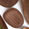 thumbnail image 4 of Platos de cena de madera bandeja ovalada irregular para pan Platos de té fruta para seca, 4 of 11