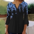 thumbnail image 2 of WEAIXIMIUNG Blouse Vintage Imprimée Col en V Rayée pour Femmes, Automne et Hiver, Saint-Valentin, 2 of 5