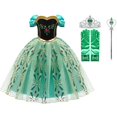 thumbnail image 1 of Disfraz Niña Anna Vestido para Niña Cosplay Princesa Reina de la Nieve Disfraz Niños Halloween Ropa Niños Cumpleaños Carnaval Fiesta de disfraces Fivean unisex, 1 of 2