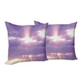 thumbnail image 6 of Ambesonne Landscape Throw Pillow Cover 2 Pack, Romantic Cloudy Sky, 18", Purple White, 6 of 6