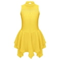 thumbnail image 3 of TSSOE Kids Girls Ballet Dance Dress Sleeveless Turtleneck Figure Ice Skating Dress Dancewear Yellow 16, 3 of 7