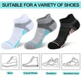 thumbnail image 5 of LOOIKOOS 12 Pairs Women Ankle Socks,Lightweight Low Cut Socks for Women Ankle Athletic Sports Running Short Casual Socks White with Tab, 5 of 6