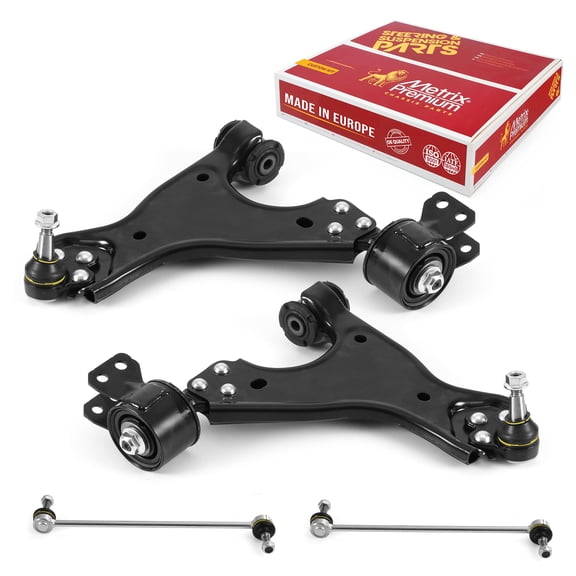 Metrix Premium Chassis Parts - 4 PC Front Lower Control Arm & Front Sway Bar Stabilizer End Link Kit Fits 07-16 GMC Acadia, 09-17 Chevrolet Traverse, 07-10 Saturn Outlook, RK621232/RK621231, K750155