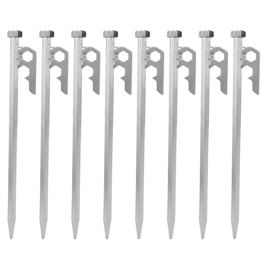 Zerodis Stainless Steel Tent Pegs,8 Pcs 