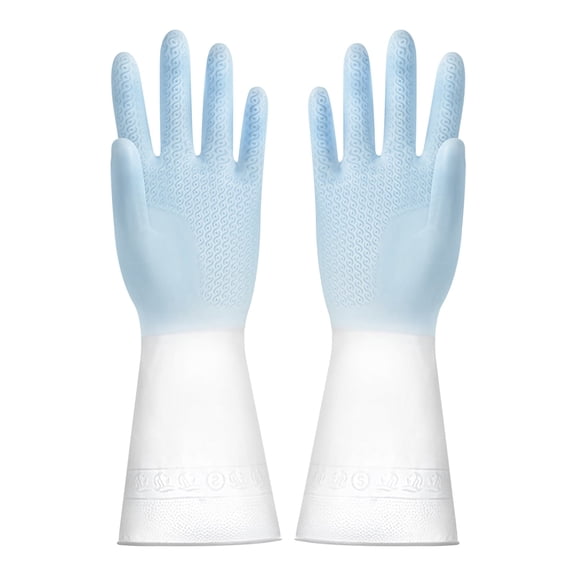 Durable Rubber Cleaning Gloves | Anti-Slip Kitchen & Dishwashing Gloves | Reusable Latex-Free Hand Protection for Household Chores | 1 Pair