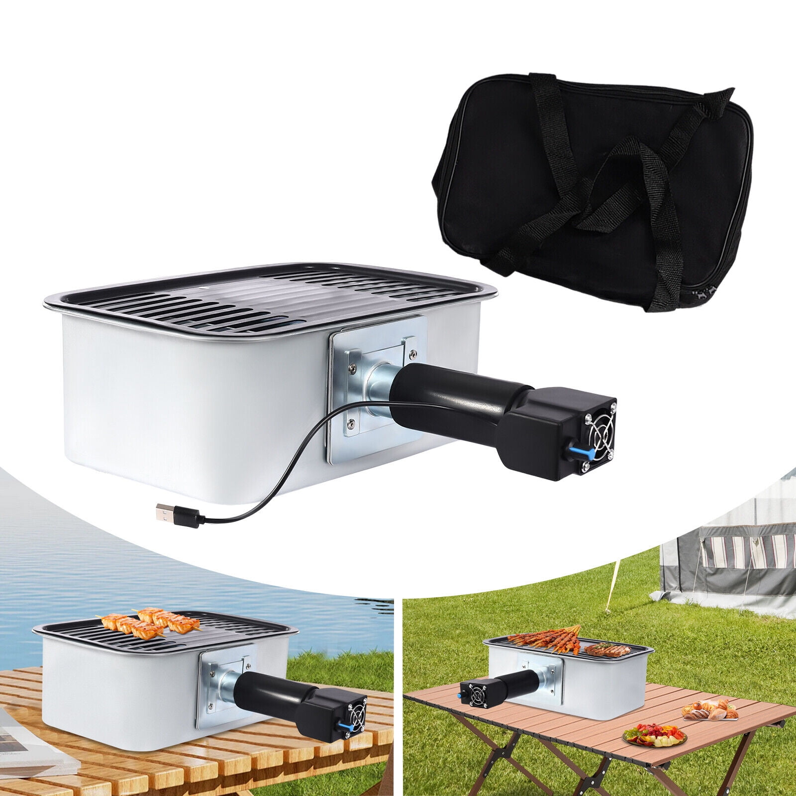 Portable Camping Barbecue Grill Tabletop Outdoor Barbecue Cooking BBQ Grill