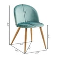 thumbnail image 5 of FurnitureR Velvet Dining Chair Mid-Century Modern Style Accent Chair for Kitchen Living Room Lounge Room, Lake Green 1 PCS, 5 of 9
