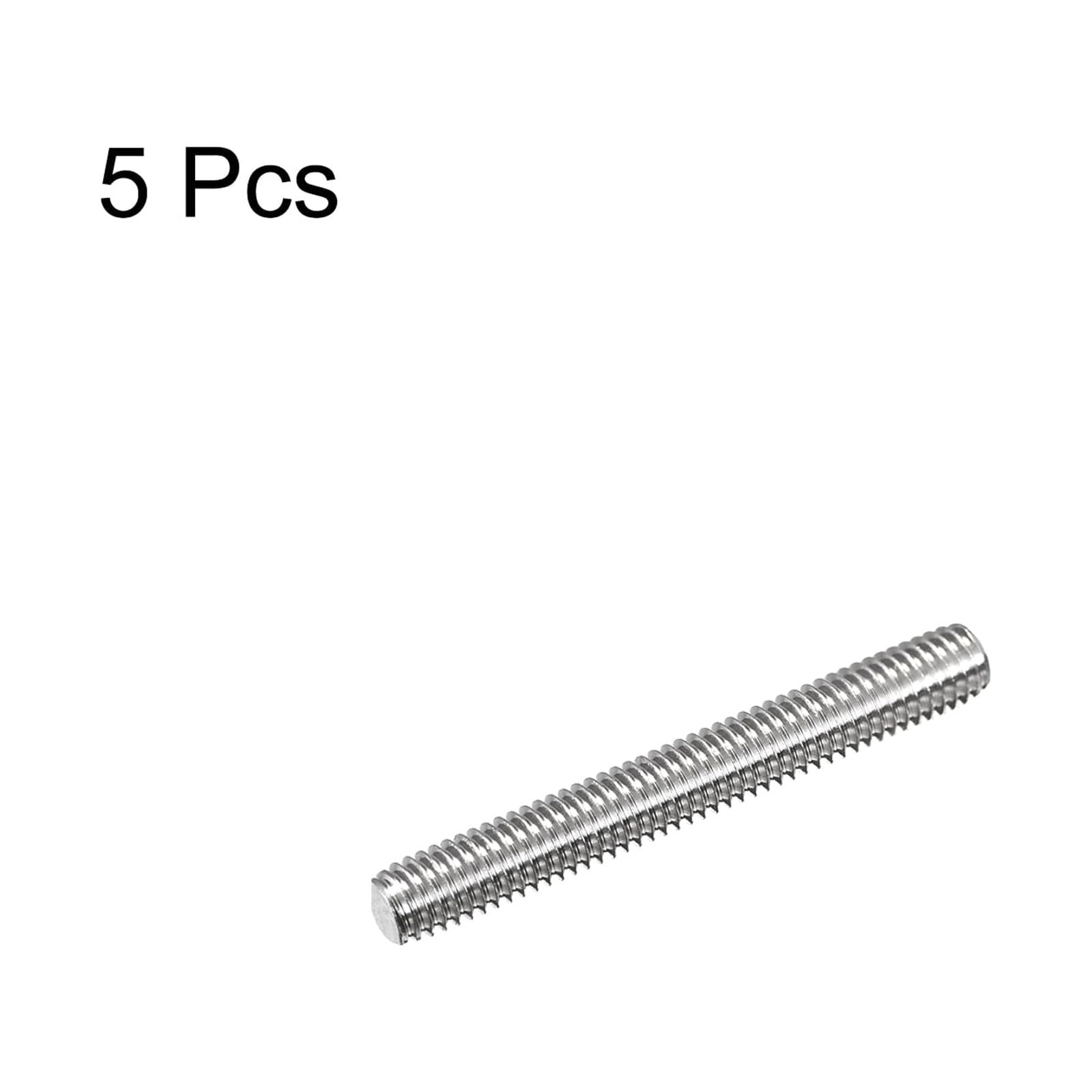 Uxcell 20 Pcs M3 X 150mm Fully Threaded Rods - 304 Stainless Steel, 0.5mm Pitch, Silver Tone