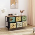 thumbnail image 6 of Dresser TV Stand for Bedroom, Wide Dresser with 6 Drawers, Console Table Chest of Drawers Fabric Dressers for Kids, Living Room, Closet, Entryway,Sturdy Steel Frame and Wooden Top, 6 of 8