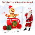 thumbnail image 3 of Gymax 7 Ft Christmas Inflatable Blow up Pre-Lit Gingerbread Man in Mug w/ Gift Boxes, 3 of 10