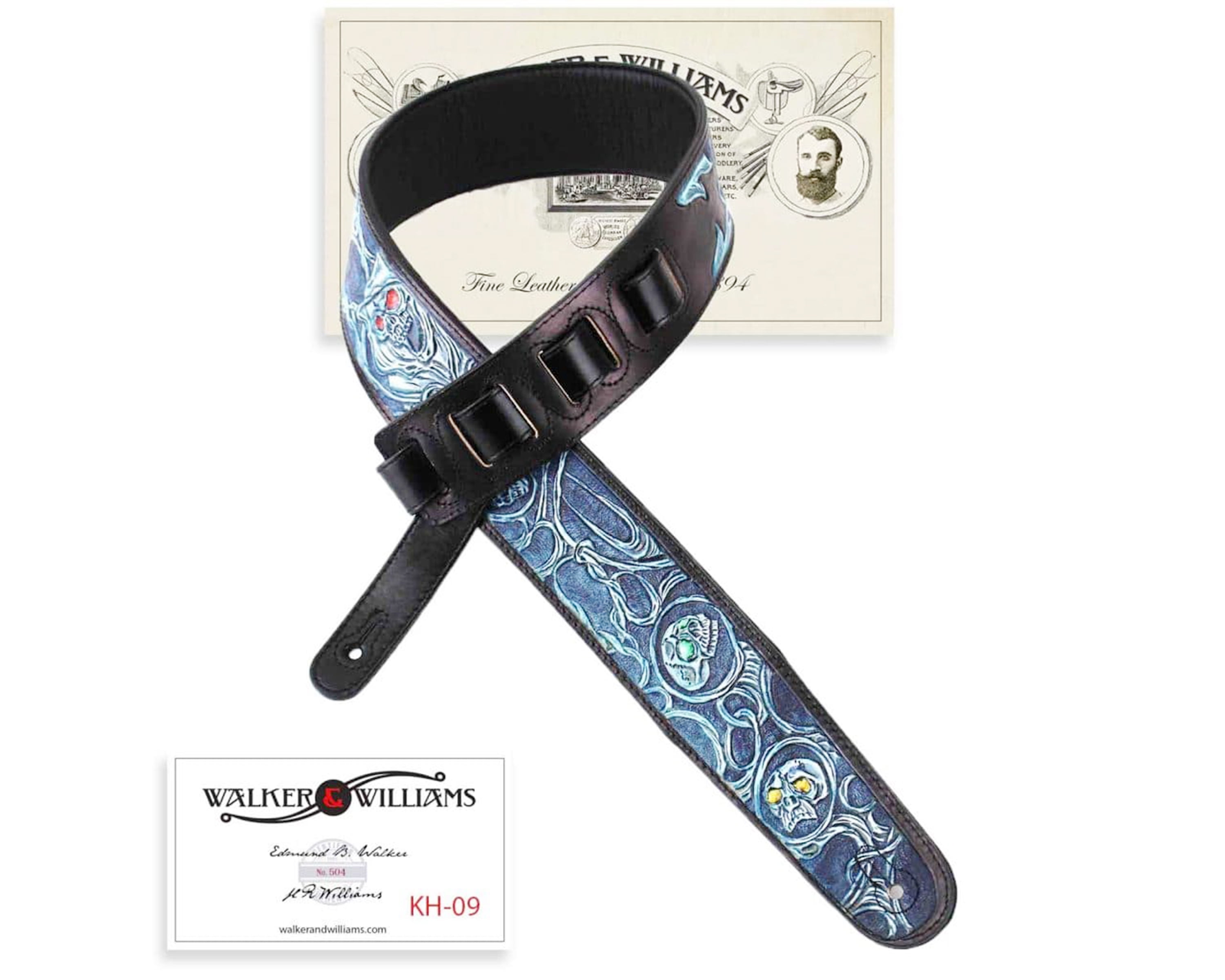 Walker and williams 2024 leather guitar straps