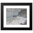 thumbnail image 2 of Claude Monet 18x15 Black Modern Framed Museum Art Print Titled - Rough Weather at Etretat (1883), 2 of 5
