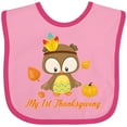 thumbnail image 3 of Inktastic My First Thanksgiving Owl Boys or Girls Baby Bib, 3 of 4