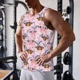 thumbnail image 5 of Cauagu Pink Butterfly Daisy Print Men's Sleeveless Muscle Shirts,Tank Tops Quick Dry Workout Tank Top Gym Muscle Tee Fitness Bodybuilding T Shirt for Men-Large, 5 of 7