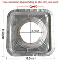 thumbnail image 2 of Gas Burner Gasket (300 Packs) 8.5 Inch Disposable Aluminum Foil Square Stove Burner Cover-gas Stove Protection Aluminum Foil Gasket, 2 of 8