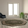 thumbnail image 3 of Flash Furniture Portman Collection Octagonal Traditional Beige, Green Area Rug, 7' x 7', 3 of 5