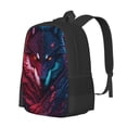 thumbnail image 1 of Balery Cool Wolf Head Mochila para hombre y mujer - Tela Oxford 600D resistente - Gran capacidad, resistente al agua, ideal para la escuela, viajes y senderismo, 1 of 6