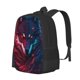 thumbnail image 1 of Balery Cool Wolf Head Mochila para hombre y mujer - Tela Oxford 600D resistente - Gran capacidad, resistente al agua, ideal para la escuela, viajes y senderismo, 1 of 6