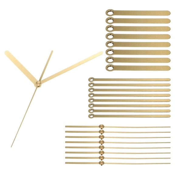 Uxcell Clock Hands, 8 Set Clock Hands Kits Clock Mechanism Movement Aluminum DIY Wall Clock Hands Kit Parts, Gold, A03