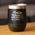 thumbnail image 2 of Bevvee Insulated Wine Tumbler 12 oz Mountains Are Calling Outdoor Enthusiast Gifts Tumblers, 2 of 4