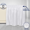 thumbnail image 4 of Easy-Going Satin Silk Pom Pom Ruffled Wrap Around Bed Skirt - 16 Inch Drop for Queen／King Size Beds, White, 4 of 7