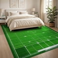 thumbnail image 3 of ODIKA 8'x10' Washable Area Rug Non-Slip Chair-Friendly Mat Football Field Sport Stadium With Goal Posts And Yard Markers for Dining Room, Large Office, Lounge, 3 of 7