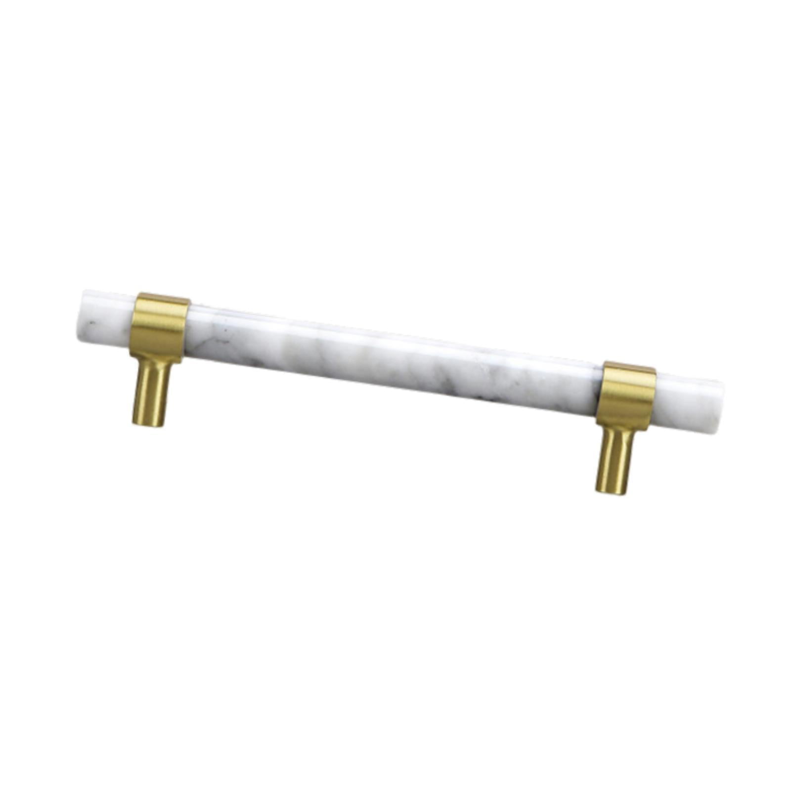 Drawer Handle Cabinet Pull Marble Bar Elegant Brass Construction for Kitchen Bathroom Dresser Furniture
