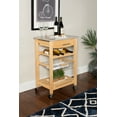 thumbnail image 6 of Linon Neyrey Mobile Kitchen Island with Speckled Granite Top, Natural, 6 of 15
