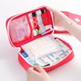 thumbnail image 2 of First Aid Kit - Empty First Aid Kit for Home, Travel, Camping, Hiking, Mini Empty Medical Storage Bag, Portable Pouch (Red Bag), 2 of 5