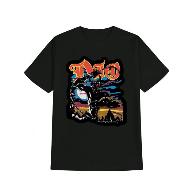 Retro-Inspired Men's Black T-Shirt with "DOLO" Graphic - Casual Short Sleeve, Cotton, Machine Washable - Perfect Summer Gift for Him, Casual Sporty Tee, Summer Gifts