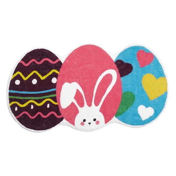 Easter Bathroom Rugs Non Slip Bath Mat Small Easter Eggs Decor Holiday Farmhouse Style Bathroom Decorations Cute Spring Home Decor for The House