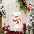 thumbnail image 4 of Luoshdecor Christmas Candy Ornament, Large Red White Stripe Candy Cake Festive Holiday Hanging Decoration for Tree Party Decor 12.2 in, 4 of 6