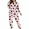thumbnail image 2 of Vetsdori Womens Plus Size Pajamas Sets 2 Piece PJS Sets Sleepwear, Long Sleeve Tops Pants Sleepwear Pjs for Women, 2 of 6
