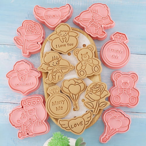 LINASHI 8Pcs Biscuit Molds Cookie Biscuit Cartoon Cookie Embossing Baking Tool, Craft Cake Mold Dessert DIY Decoration Tools for Home LINASHI 8Pcs Biscuit Molds Cookie Biscuit Cartoon Cookie Embossing Baking Tool, Craft Cake Mold Dessert DIY Decoration Tools for Home