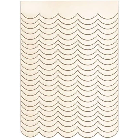 24 Pack Unfinished Scalloped Wood Trim, 15.75" x 3.54" Decorative Moulding