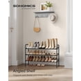 thumbnail image 2 of Zapatero SONGMICS, expandible, de 3 niveles, para 20 pares, color negro, 2 of 7