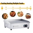 thumbnail image 5 of 22" Commercial Electric Griddle, 1600W Resterant Countertop Griddle, Stainless Steel Flat Top Grill with Adjustable Temperature Control,110V (NO PLUG), 5 of 7
