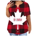 thumbnail image 1 of Plus Size Mujeres Blusas Sexy Cuello en V Encaje Casual Suelto Manga Corta Top, Blusas de Manga Corta para las Mujeres, 1 of 4