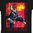 thumbnail image 2 of My Hero Academia Shoto Todoroki Fighting Pose Youth Boy Black Short Sleeve Tee-XL, 2 of 7