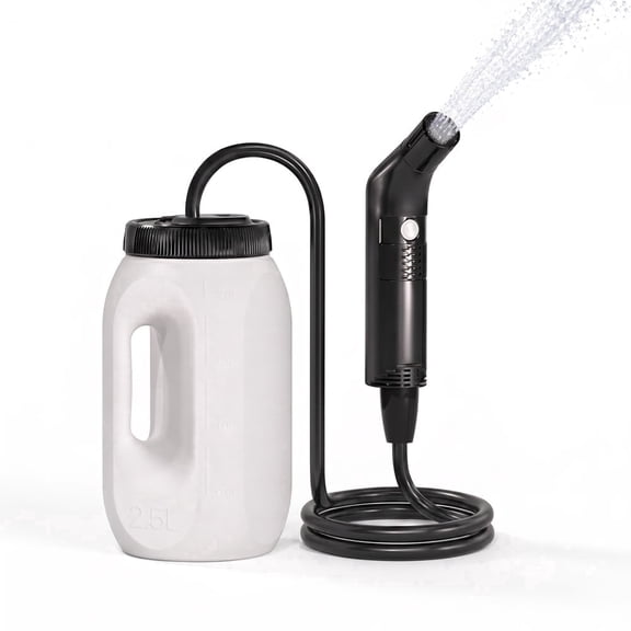 WOWER Portable Electric Bidet with 2.5L Bucket, Rechargeable Travel Bidet Sprayer with 2 Pressure Modes for Camping, RV, Baby Care and Personal Hygiene