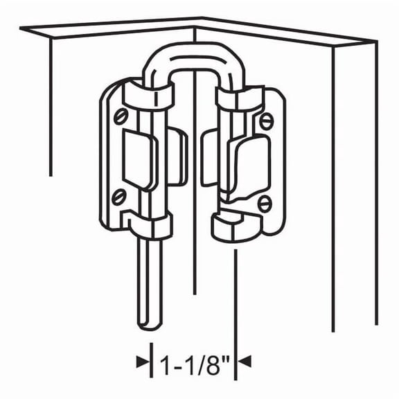 Manufacturer Varies Security Latch,3-53/64" L x 19/32" H 16-185
