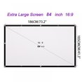 thumbnail image 1 of Projector Screen 16:9 HD Foldable Anti-Crease Portable Projector Indoor Outdoor Movie Screen Gaming Office Home, 1 of 8