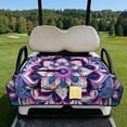 thumbnail image 2 of Yuyamidu Boho Mandala Flower Golf Cart Seat Cover for Front Seats, Purple Club Car Seat Blanket with Pockets, Soft Golf Cart Seat Towel for Club Car Travel Sports Accessories, 2 of 8