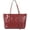 Wine Red, variant on Women Large Crocodile Pattern Faux Leather Shoulder Bag Top-handle Bag Travel Tote