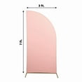 thumbnail image 2 of BalsaCircle 7x3 feet Dusty Rose Matte Fitted Spandex Half Moon Wedding Arch Backdrop Stand Cover Party Events Decorations, 2 of 8