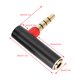 thumbnail image 3 of M Buder 2pcs Adaptador de Audio Macho a Hembra 3.5mm L Ángulo Recto Estéreo Auriculares Jack Negro Metal, 3 of 9